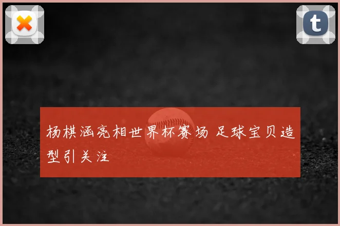 杨棋涵亮相世界杯赛场 足球宝贝造型引关注